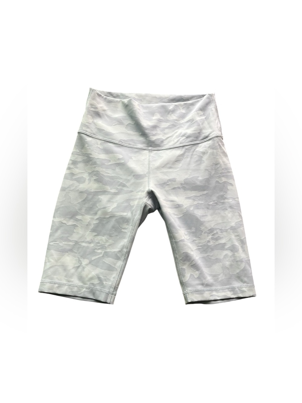 Lululemon Gray Camo High Rise Biker Shorts Size 8 EUC